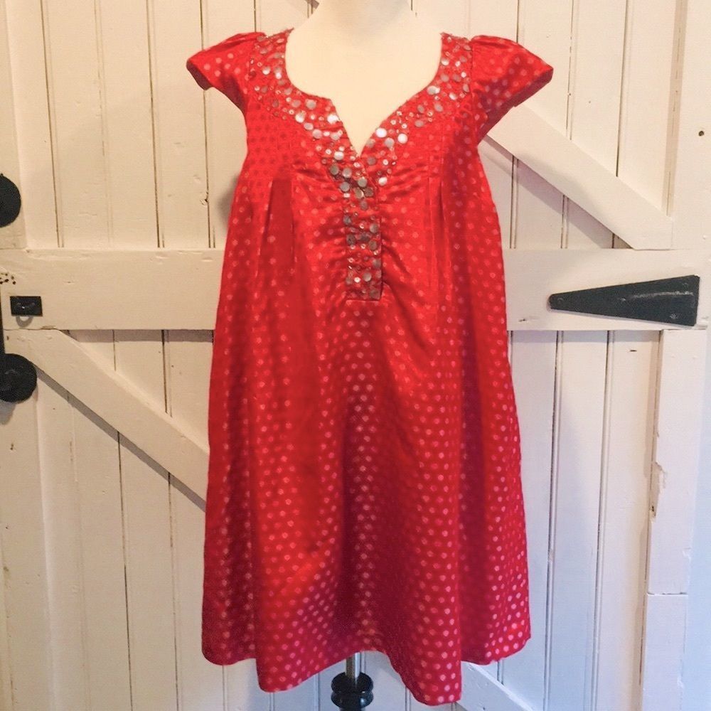 Plenty Frock by Tracy Reese Red Sequin Dress Sz Large